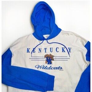 VTG Kentucky Wildcats Hoodie Sweatshirt Mens Large Blue NCAA Basketball